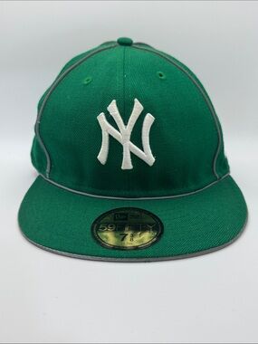New York Yankees MLB New Era Green Size 7 3/8 59Fifty Baseball Hat Cap